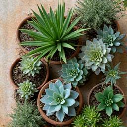 Selezione di piante grasse e autoctone